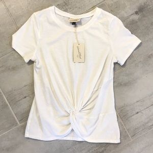 NWT knotted white short sleeve